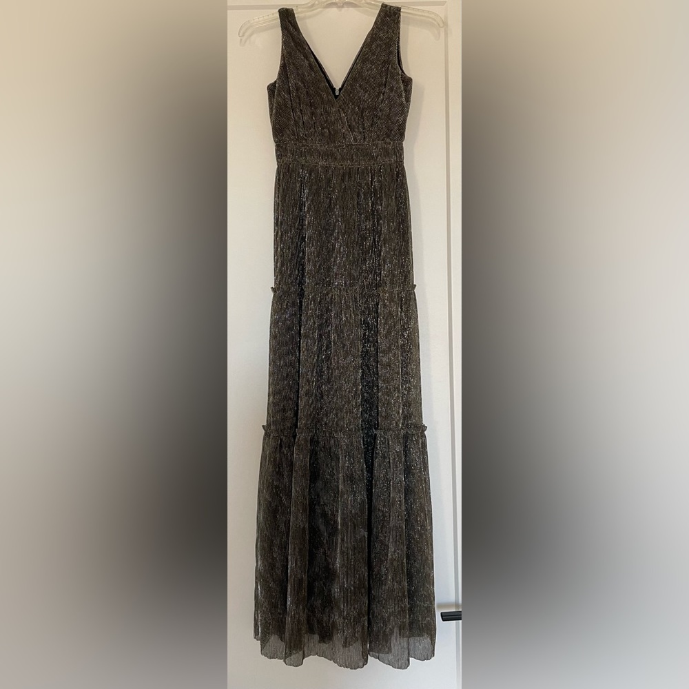 Maxi Black Metallic Dress